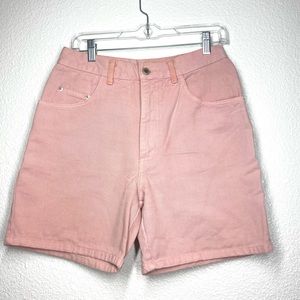 Vintage 90s Mom Shorts 4 Green Box Baggy Jean Shorts Pink Cotton made in USA
